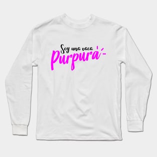 Soy una vaca purpura Long Sleeve T-Shirt